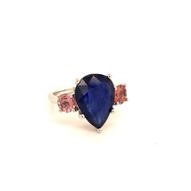 Natural Sapphire Diamond Ring 7 14k W Gold 6.16 TCW Certified $3,490 219223 - £1,106.76 GBP