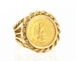 1945 mexican dos pesos coin Unisex Coin ring 14kt Yellow Gold 371320 - $599.00