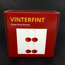 IKEA VINTERFINT Ornament 4 Pack Apple Red 2¼&quot; New 205.604.82 - $16.73