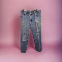 Vintage Lee Distressed Straight Leg Light Wash Denim Jeans 36x30 90s VTG - £29.60 GBP