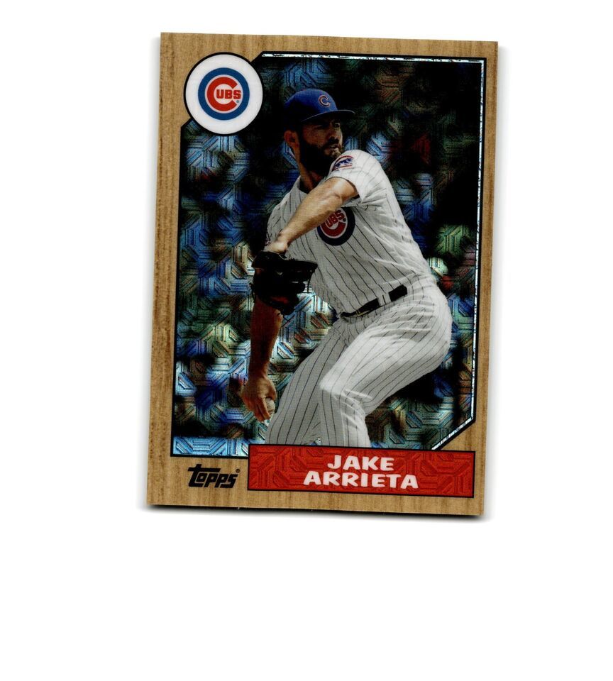 Primary image for 2017 Topps Silver Pack JAKE ARRIETA 1987 Chrome Refractor #87-JAR CUBS