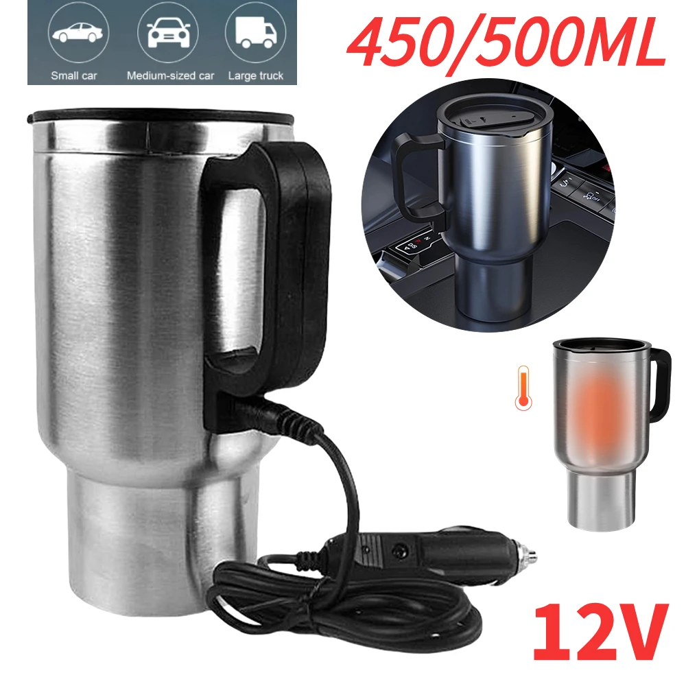 12v 500ML Car Portable Electric Kettle Car Heating Cup Thermoses Heating Water - £13.26 GBP+