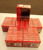 Maxell UR 60 Cassette Tape Lot of 47 tapes NEW FACTORY SEALED NOS - $79.15