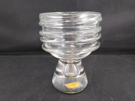 &#39;Colonial Candle&#39; Spiral Art Glass Candle Holder, Taiwan 4.5&quot; Tall Selli... - $260.95 MXN
