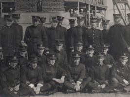 WWI US Navy Marines Officers Chaplin Ship Sailors RPPC Real Photo Postcard - £14.87 GBP