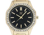 I.N.C. Men&#39;s Gold Tone Black Crystals Octagonal Link Bracelet 45mm Watch... - $39.99