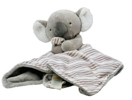 Carters Gray Koala Striped Lovey Plush Just One You Security Blanket 13" 2020 - £14.78 GBP