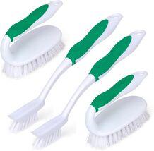 4-Pack Deep Cleaning Scrub Brush Set - Sturdy Tile &amp; Grout Brushes with ... - $28.66