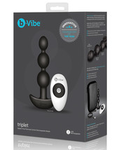 &#39;b-vibe Remote Triplet Anal Beads - Black - £95.91 GBP