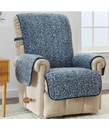Cambridge Plush Sherpa Recliner Slipcover Navy 100% Polyester 23&#39;&#39;Wx24&#39;&#39;D - £29.87 GBP