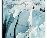 Climber On Glacier Montante Rainier National Park Wa Unp Cromo Cartolina... - $5.08