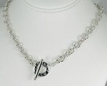 20&quot; Large Tiffany &amp; Co Toggle Necklace No Heart Donut Doughnut Round Clasp - $695.00