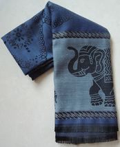 100% Wool Scarf | Dark Blue - £12.02 GBP