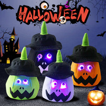 Halloween Trick or Treat Bucket LED Glowing Eyes Candy Pumpkin Bags Party Decor - £54.33 GBP+