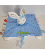 BBsky Baby Lovey Security Blanket Star Teether Bunny Clover Blue White Tags - $14.15