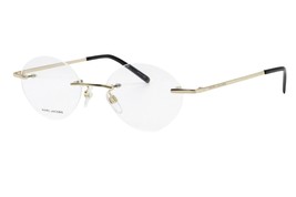 Marc Jacobs Marc 440/F J5G Gold Round Unisex Rimless Eyeglasses 50-18-140 W/Case - £44.11 GBP