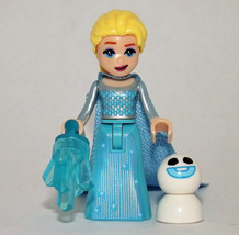 Building Block Elsa Frozen Disney Princess v2 Minifigure Custom - £4.82 GBP