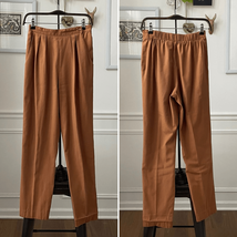 Vintage Prive Amber Color Trousers Pants Mom Fit Front Pleat 25 XS - $428.54 MXN