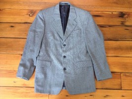 Vintage Yves Saint Laurent YSL Gray Mens Suit Jacket Blazer 100% Wool 46R - £96.50 GBP