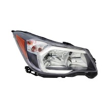Headlight For 2014-2016 Subaru Forester Passenger Side Black Chrome Clear Lens - £170.27 GBP