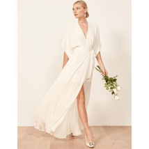 ReformationWinslow Wrap Dress, Adjustable, White/Ivory, Size Small NWT - £190.56 GBP