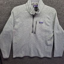 Patagonia Better Sweater Mens Sz L Heather Gray 1/2 Zip with Fleece Jacket - £46.51 GBP