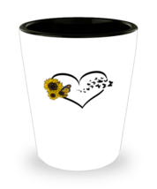 Shot Glass Party Funny Butterflies Sunflowers Heart  - £13.36 GBP