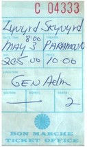 Vintage Lynyrd Skynyrd Ticket Stub May 3 1975 Paramount Theatre Seattle - $98.00