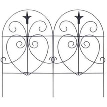 Panacea 89379 Romantic Folding Border Fence, Black - £23.48 GBP