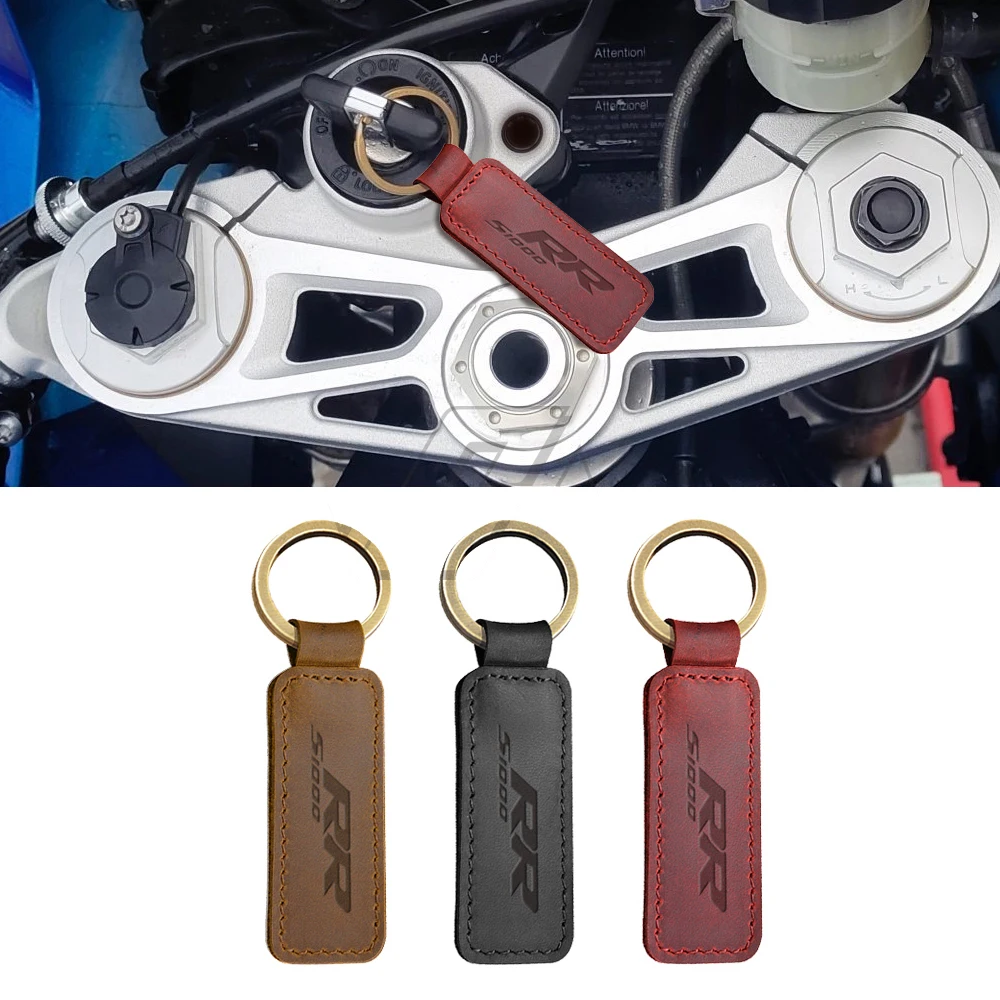 Motorcycle Keychain Cowhide Key Ring Case for BMW Motorrad S1000RR S1000 RR - £10.76 GBP