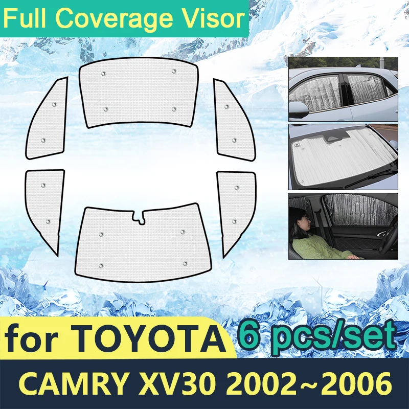 Full Cover Sunshades For Toyota Camry 30 XV30 2002~2006 Car Sun Protection - £24.97 GBP+