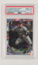 2019 Bowman Schizzi Andrew Vaughn Cromato Sapphire Edizione PSA 10 Gemma... - $209.87