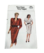 Vintage Very Easy Very Vogue 9643 Sewing Pattern Misses&#39; Dress Sizes 8-1... - $182.46 MXN