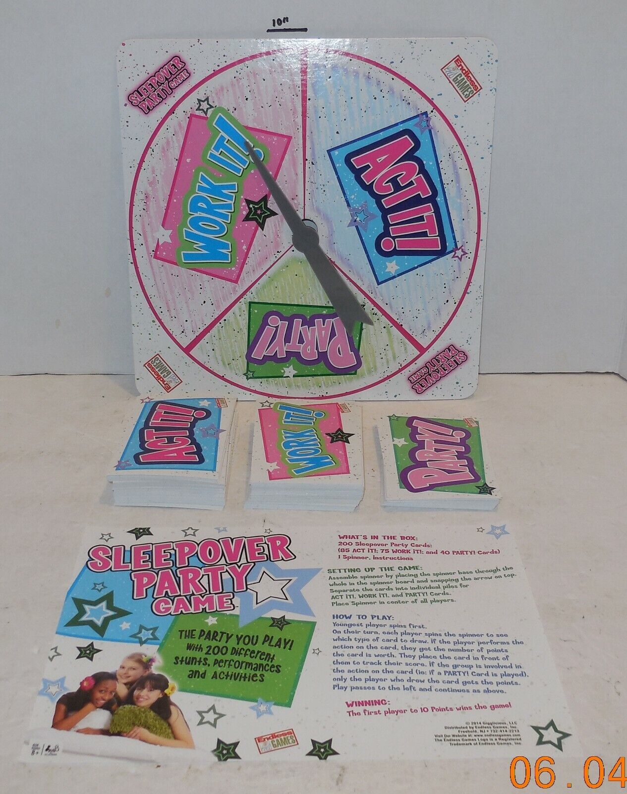 Primary image for 2014 gigglicious The Sleepover Party Game 100% complete Board Game