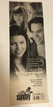 7th Heaven Beginnings Tv Guide Print Ad WB Jessica Biel Barry Watson TPA12 - £4.63 GBP