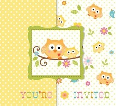 Happi Tree Invitations with Envelopes 8 ct Baby Shower - £3.97 GBP