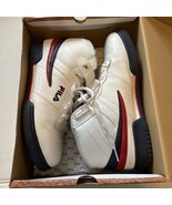 Fila White Navy Red Hi Top Shoes Sz 10 F-13V 1VF059LX-150 Classic - $22.60