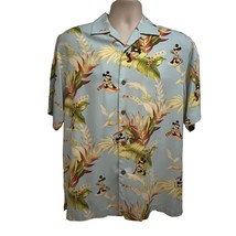Tommy Bahama Mens Disney Mickey Mouse Silk Floral Hawaiian Button Up Shirt Small - £79.12 GBP