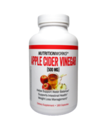 Apple Cider Vinegar Pills 180 Capsules NutritionWorks ACV 500mg per serving - £21.29 GBP