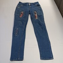 Watch LA LP8408 Women’s Blue Cotton Blend Button Fly Jeans Size 9  image 11