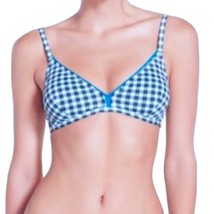 $94 Tommy Bahama We Love Plaid Bikini Top Large Blue + White Adustable Strap NWT - £21.65 GBP