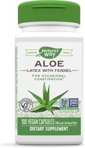 Nature&#39;s Way Aloe Latex with Fennel, For Occasional Constipation*, 100 Vegan Cap - £19.97 GBP