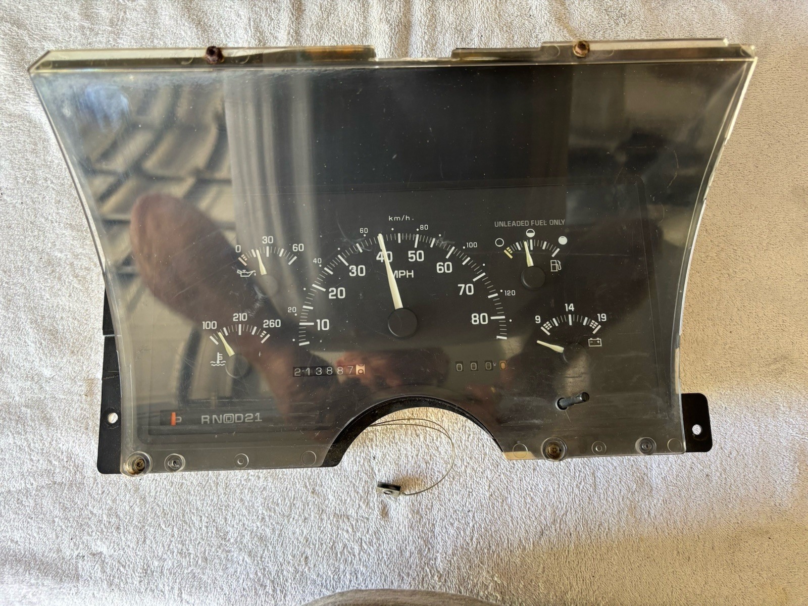  INSTRUMENT CLUSTER GAUGES 1992 - 1994 CHEVY GMC TRUCK 213,887 MILES - $135.00