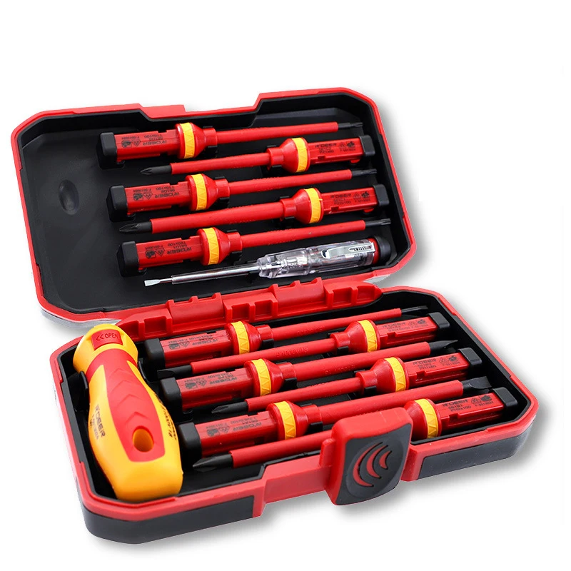 UNT 13/Pcs VDE Insulated Screwdriver Set 1000V Slotted Phillips Screw Driver Bit - £288.67 GBP