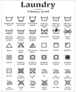Laundry Symbols Chart 8 x 10 - $9.59 CAD