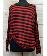 Karen By Karen Kane Asymmetrical Bunched Front Long Sleeve Shirt Blouse ... - $452.20 MXN