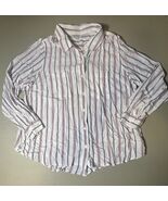 Liverpool Los Angeles Button Down Shirt LS Women’s  XL White W/ Stripes ... - $24.75