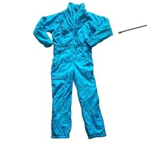 Etirel Ski Suit Snowsuit One Piece Jumpsuit Womens Euro 40 Blue Vintage 80s - £56.66 GBP