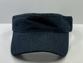 Blank Blue Denim Visor Cap Hat Adjustable Adult - £7.25 GBP