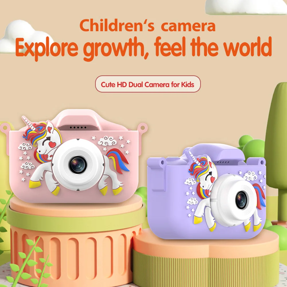 Digital Toy Camera Cute Horse Unicorn X10S Baby Camera Toy 4000W 2.0 IPS Screen - £15.06 GBP+